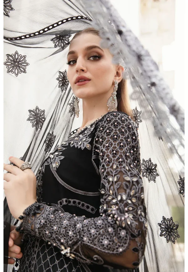 black and silver indian dress Gray Indian Gowns