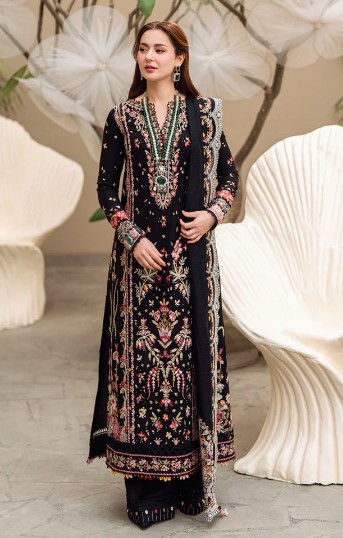 Luxury embroidered black Pakistani dress for women – 2025 festive & wedding wear