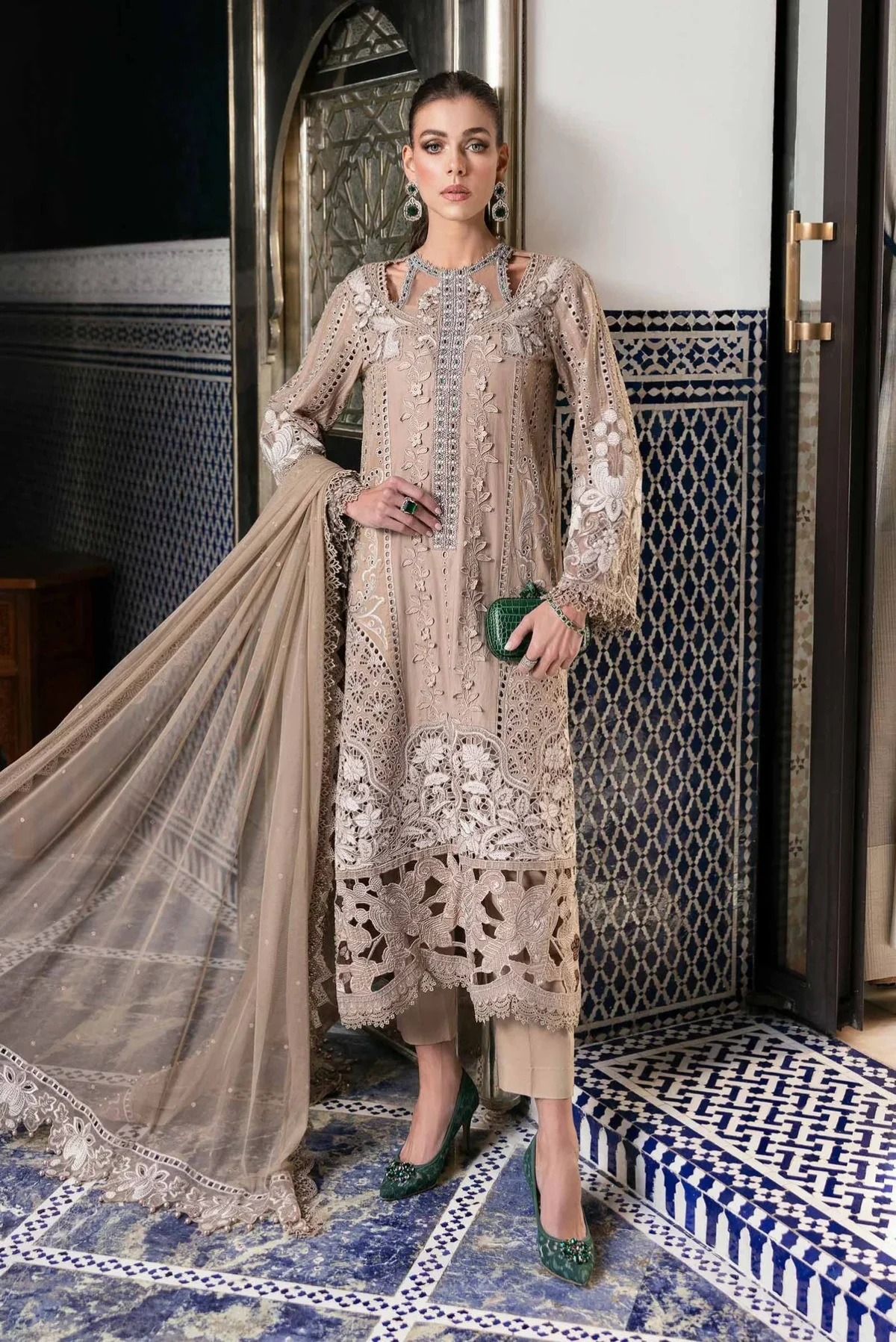 Premium embroidered lawn shirt perfect for special occasions