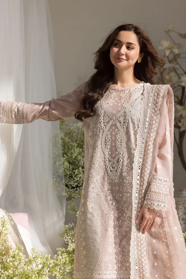 white christmas dresses Elaf Wz-464 Most Demanding Design Luxury Lawn 2025 Pakistani Dresses flat  50% off Sale 2025 – Wearza
