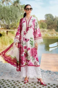 Maria B Blossom Reverie luxury lawn suit with floral print