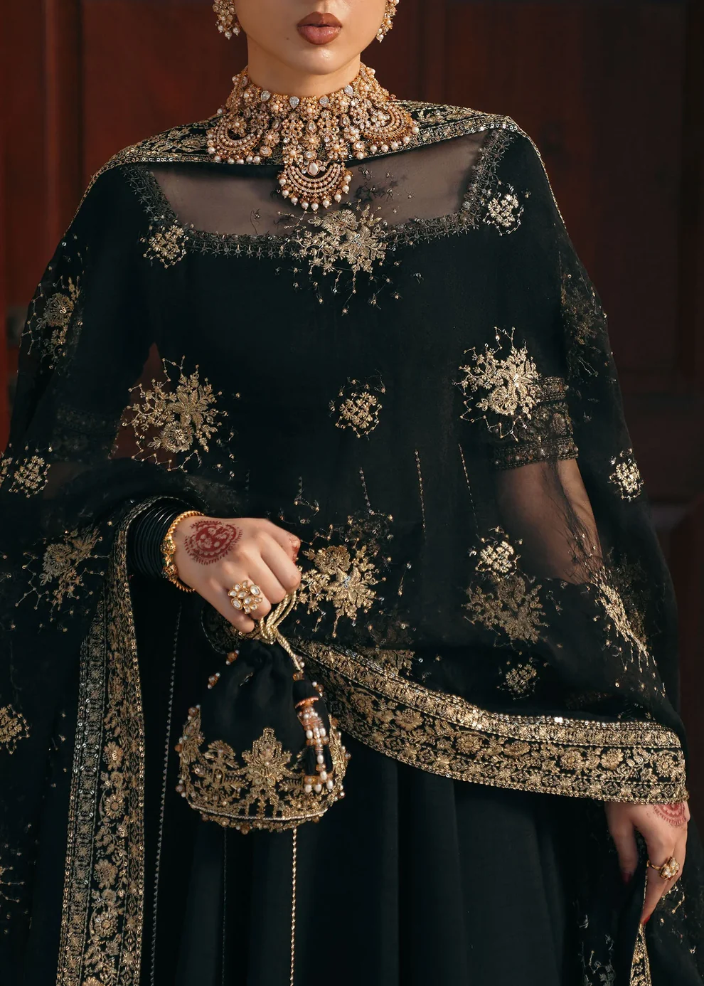 black fancy suit