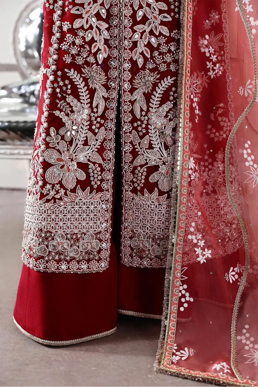 Luxury Red Organza Dress For Women | Shop Online Only royal vibes allowed ✨ Red organza dress for ladies - bridalwear.